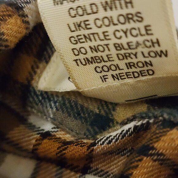 Passport Women's Plaid Flannel Shirt Sz S – Teal Golden Check – 100% Cotton NWT - Picture 11 of 11